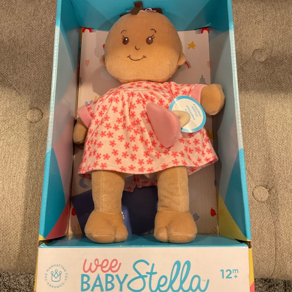 Adorable Pink and Tan Doll with Plush Accessories